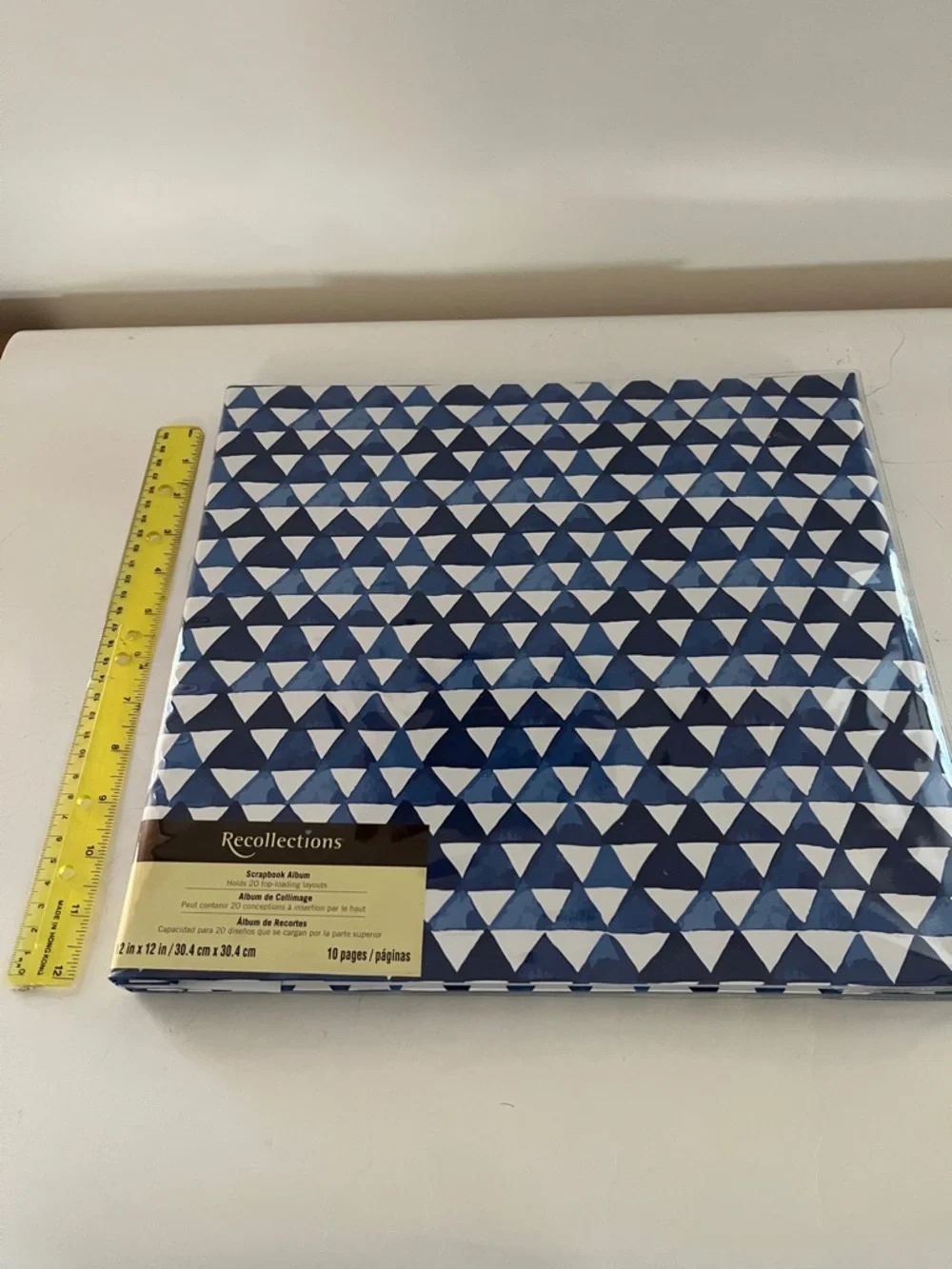 Recollections Navy Triangle Design Scrapbook Album size 12 x 12 in
